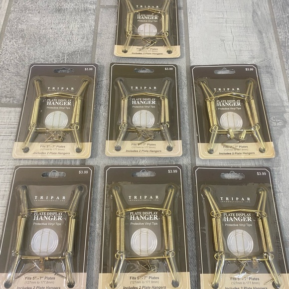Gold Plate Display Hanger - Set of 7 - Picture 2 of 12